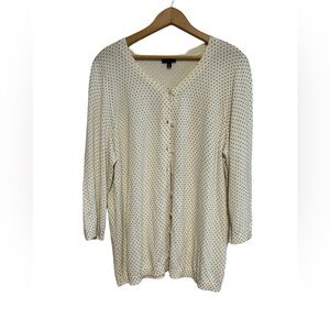 Talbots Polka Dot Sweater Cardigan Size 1X Women’s Plus